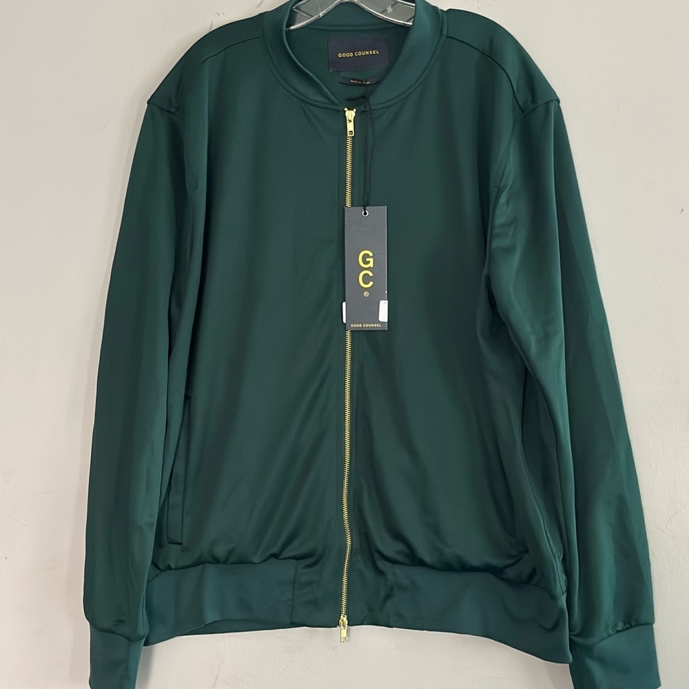 Good Counsel Green Athletic Track Jacket XL